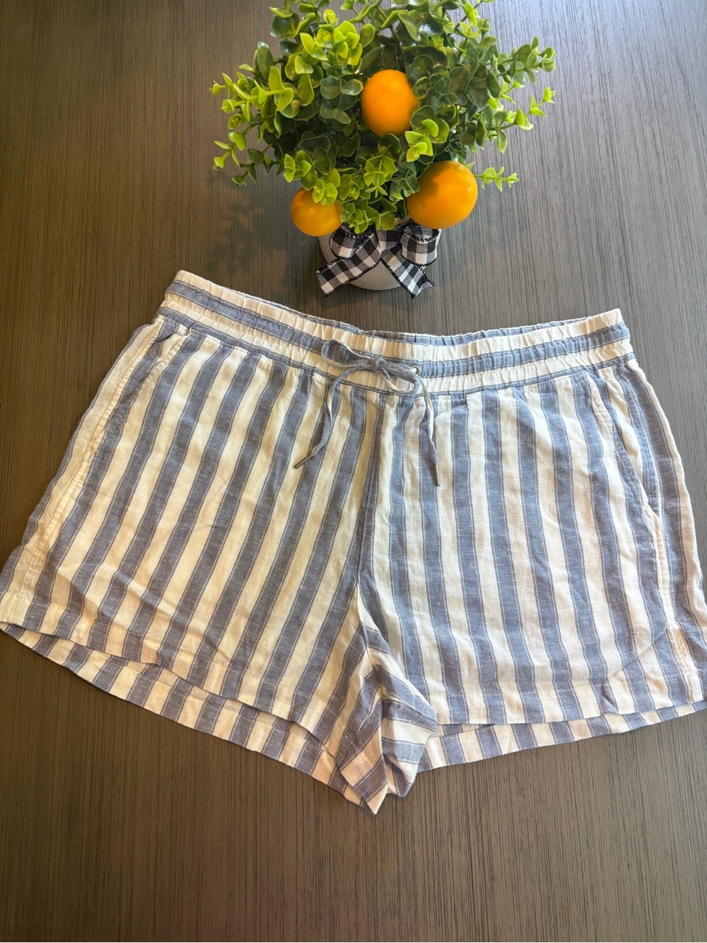 Gap Striped Linen Shorts
